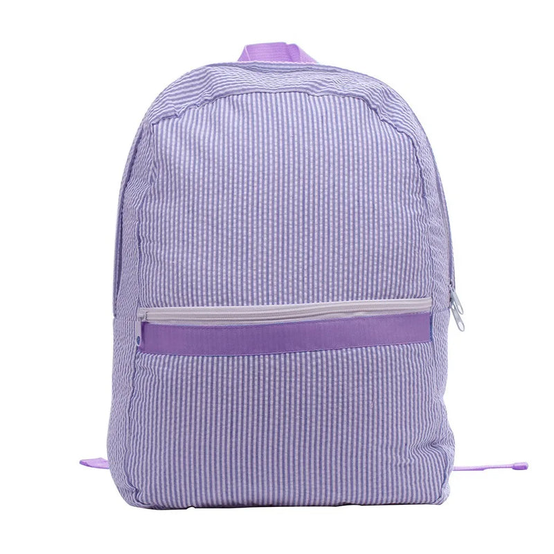 Personalized Monogrammed Seersucker Backpack Kids Striped School Bags