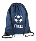 Personalized Football Drawstring Bag for Kids