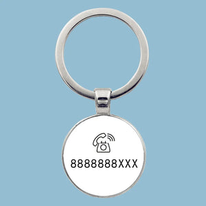 Custom Name & Phone Number Keychain Anti-Lost Tag