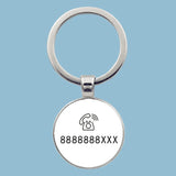 Custom Name & Phone Number Keychain Anti-Lost Tag