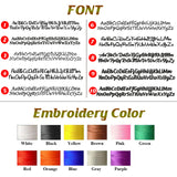 Personalized Embroidered Cosmetic Bag Large-Capacity PU Leather Travel Wash Bag