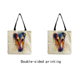 Greyhound Dog Prints Totes Bags Designers Eco Durable Shopping Travel Bags