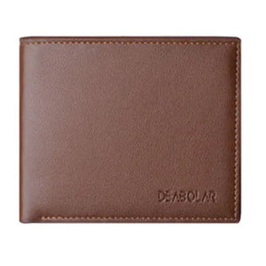 Custom Men's Photo Flip Wallet Engraved Dark Brown