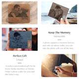 Custom Men's Photo Flip Wallet Engraved Dark Brown
