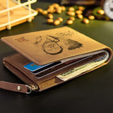 Personalized Engraved Men's Photo Wallet Short Wallet Husband Father Gift