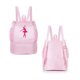 Pink Dance Bag for Girls Embroidered Name Ballet Dance Bag