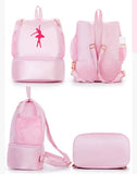 Pink Dance Bag for Girls Embroidered Name Ballet Dance Bag