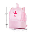 Pink Dance Bag for Girls Embroidered Name Ballet Dance Bag