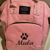 Customized Service Dog Bag with Embroidered Monogram