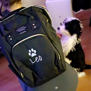 Customized Service Dog Bag with Embroidered Monogram