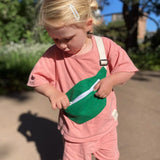Kids Solid Canvas Chest Bags Waist Bag Boys Girls Fanny Pack