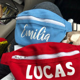 Kids Solid Canvas Chest Bags Waist Bag Boys Girls Fanny Pack
