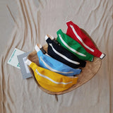 Kids Solid Canvas Chest Bags Waist Bag Boys Girls Fanny Pack