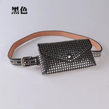 Stylish Rivet Belt Ladies Punk Rock Style Belt Bag