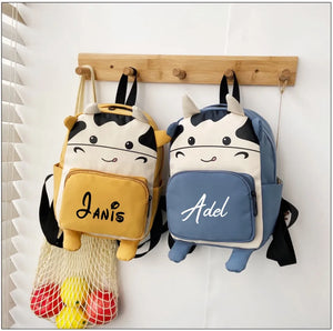 Personalized Toddler Cow Backpack for Kids Birthday Gift