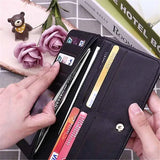 Personalized Hasp Long Wallet for Him with Two Pictures