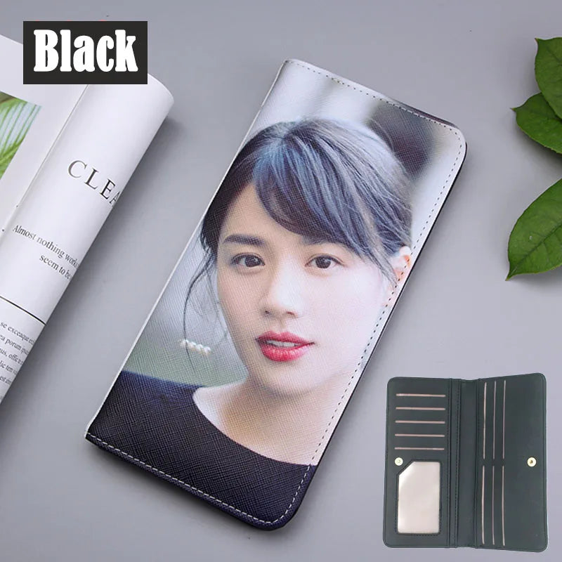 Personalized Hasp Long Wallet for Him with Two Pictures