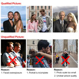 Engraved PU Leather Wallet Short Purse Photo Men Gift