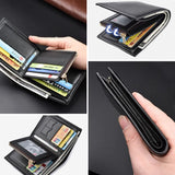 Custom Men's Leather Photo Wallet, Personalized Gift for Husband, Dad, Son