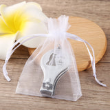 Personalized Wedding Nail Clipper Bottle Opener Keychain Stainless