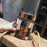 Riveted Chain Shoulder Bag Women's PU Leather Handbag