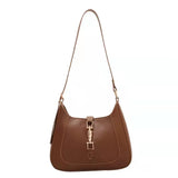 Personalized Lock Retro Messenger Bag Ladies Underarm Commuter Big Bag