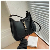 Personalized Lock Retro Messenger Bag Ladies Underarm Commuter Big Bag