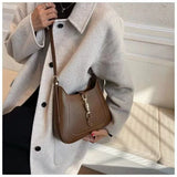 Personalized Lock Retro Messenger Bag Ladies Underarm Commuter Big Bag