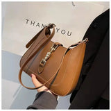 Personalized Lock Retro Messenger Bag Ladies Underarm Commuter Big Bag