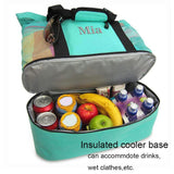 Mesh Beach Bag Tote 2 in 1 Insulated Lunch Bag