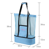 Mesh Beach Bag Tote 2 in 1 Insulated Lunch Bag
