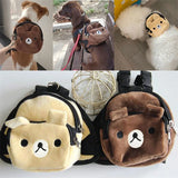 Dog Plush Backpack Portable Nylon Shoulder Bag
