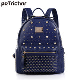 Petrichor Rivet Women Backpack High Punk Backpack Female Multi-color