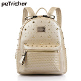 Petrichor Rivet Women Backpack High Punk Backpack Female Multi-color