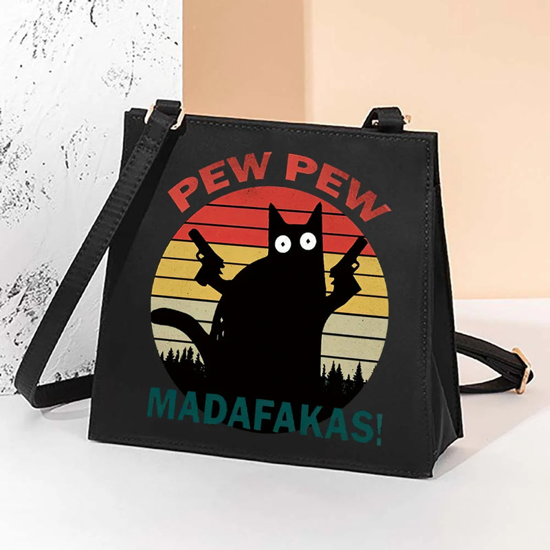 Pew Square Bags Girl Tote Shoulder Messenger Cosmetic Bag Women's Crossbody