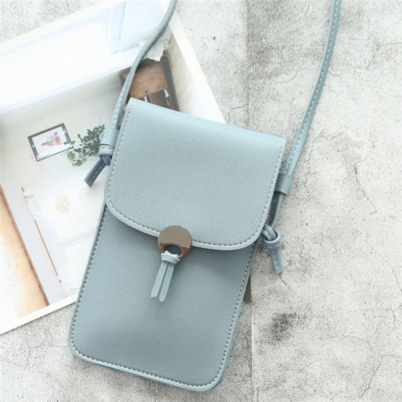 Transparent Touch Screen Phone Wallets Messenger Bag Mini Shoulder Bag