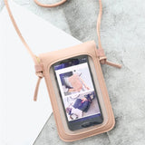 Transparent Touch Screen Phone Wallets Messenger Bag Mini Shoulder Bag