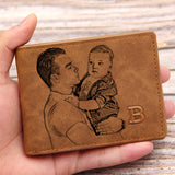 Personalized Photo Wallet Men Multifunction Short Small Bifold
