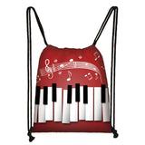 Musical Notes Drawstring Bag Women Travel Bag Teenager Boys Girls Storage Bag