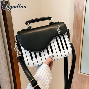 Piano Shoulder Bag Fashion Handbags Women Crossbody Square Top-handle Sling Bag
