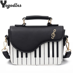 Piano Shoulder Bag Women Crossbody Square Top-handle