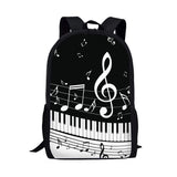 Piano Music Note Print Women Backpack School Shoulder Bag Bagpack mochila