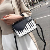 Women's Piano Pattern Shoulder Bag Small Crossbody Messenger Tote