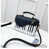 Women's Piano Pattern Shoulder Bag Small Crossbody Messenger Tote