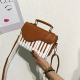 Women's Piano Pattern Shoulder Bag Small Crossbody Messenger Tote