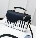 Women's Piano Pattern Shoulder Bag Small Crossbody Messenger Tote