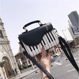 Women's Piano Pattern Shoulder Bag Small Crossbody Messenger Tote