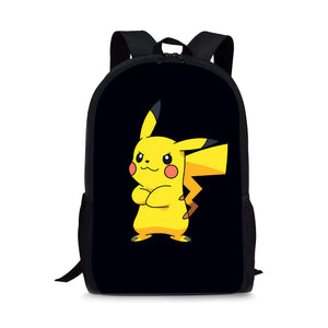 Pikachu Style Print Large Schoolbag Student School Backpack