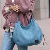 Large Shoulder Canvas Bag Women Handbag Pockets Ladies Hobo Bags