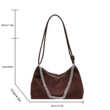 Chain Small Handbags Corduroy Shoulder Bags